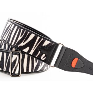 Right-On ZEBRA White Steady Talisman Guitar Strap