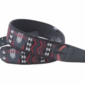 Right-On AZTECA Black Steady Mojo Black Guitar Strap