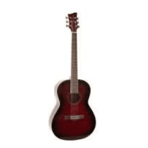 Jay Turser JTA524D-RSBQ Dreadnaught Acoustic Guitar-Red Sunburst Quilt