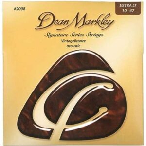 Dean Markley #2008  Extra Light Vintage Bronze Acoustic Strings 10-47