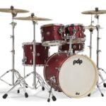 PACIFIC DRUMS & PERC PDST2015RD Spectrum Series 5-Piece Shell Pack, Cherry Stain