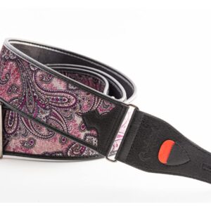 Right-On! Steady Talisman T-PAISLEY VELVET Burgundy Guitar Strap