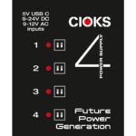 CIOKS C4e Expander Kit-4 isolated outs, 6W ea, 660mA at 9VDC on ea, 5v USB