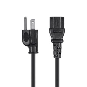 Monoprice® 14AWG Power Cord Cable w/ 3 Conductor PC Power Connector Socket, C13/5-15P - 6ft Replacement power cord for computers, monitors, printer, projectors, HDTV, etc.