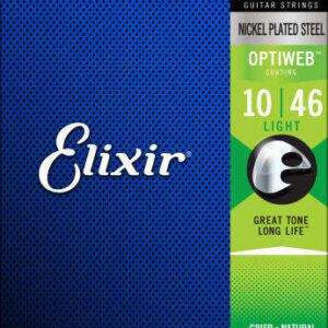Elixir  19052 Optiweb Nickel Plated Steel Light. Light 10-46
