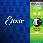 Elixir 19002 Optiweb Nickel Plated Steel Super Light 09-42 Electric Strings