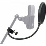 K&M 30700-BLACK Double Nylon Screen Pop Filter With Standard Gooseneck
