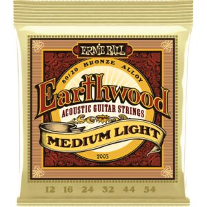 Ernie Ball 2003EB Earthwood 80/20 Bronze Medium Light 12-54 Acoustic Strings