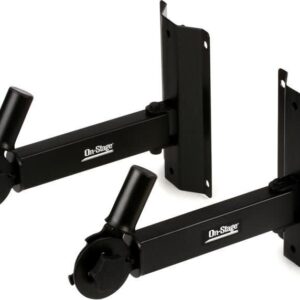 On-Stage SS7322B Adjustable Wall Speaker Mount -Pair (2) -Weight 80lbs -Black