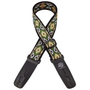 Lock-It 'Emerald Isle' LIS-071-EI 2" Retro Locking Guitar Strap