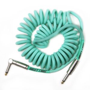 Bullet BC-15CCSEA 15ft Coil Cable-Seafoam Green