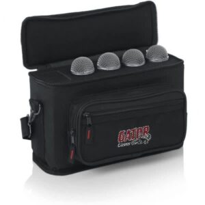 Gator GM4 Padded Microphone Carry Bag; Holds up to 4 Microphones