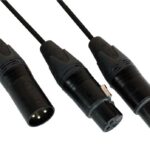 Digiflex CY-1MX-2FX-1 XLR Splitter 1ft Y Cable -XLRM to 2 x XLRF