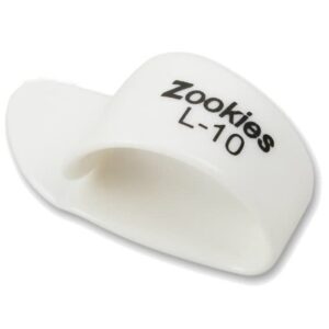 Dunlop Z9003L10  Zookies Thumb Picks-White Lg. 10 Degrees-Single