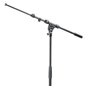 K&M 21090-BLACK Telescopic Boom Microphone Stand,sets the standard for professional microphone boom stands; stable and sturdy; zinc die-cast base; designed for heavy use.