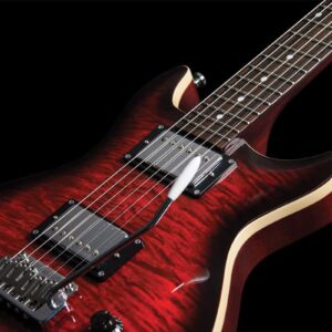 Hamer SATFW-DCB Archtop Tremolo w/Carved FlameTop Dark Cherry Burst & Wilkinson Bridge