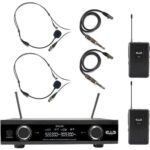 CAD GXLD2BB Digital Wireless Dual Body Pack Mic System w/ 2 Headset Microphones & Guitar Adapters