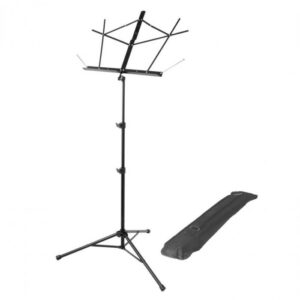 On-Stage SM7222BB Sheet Music Stand w/Bag -Black -Tubular-Tripod-H: 20-52in