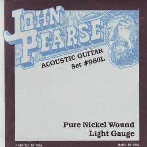 John Pearse JP960L Pure Nickel Wound Light Acoustic/Electric Guitar Strings  .012-.054