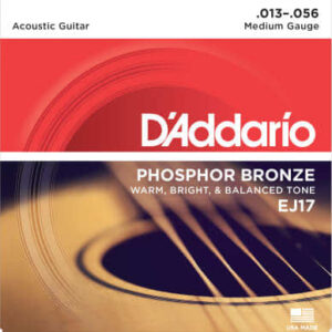 D'Addario EJ17 - Phosphor Bronze Medium Acoustic Guitar Strings 13-56
