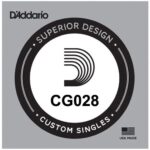 D'Addario CG028 Single Chrome Flat Wouund 028