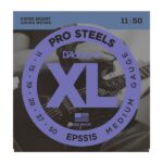 D'Addario EPS515 XL ProSteels Round Wound Medium Electric Guitar Strings 11-50