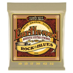 Ernie Ball 2008EB  Earthwood Rock & Blues 10-52 Acoustic Guitar Strings