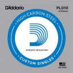 D'Addario PL010 Single - Plain Steel 010