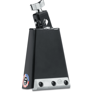 Latin Percussion LP005 Li'l Ridge Rider Cowbell-patented single seam and ridge technology in a small sized, high pitched Rock bell.The Jenigor ridge dampens the sound and prevents the bell from denting