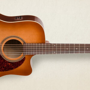 Simon and Patrick 033775 CW Gloss Top Vintage Burst Cedar QIT- the mellow tone of mahogany and the brightness of maple, red wild cherry offers just the right amount of contrast to the solid cedar top. Delivering excellent projection and a true full sound.