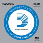 D'Addario PL016 Single - Plain Steel 016