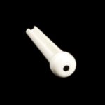 Grover Plastic Bridge Pin -White w/Black Dot