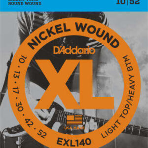 D'Addario EXL140 - Nickel Wound Light-Top Heavy-Bottom Electric Guitar Strings 10-52