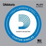 D'Addario PL011 Single - Plain Steel 011