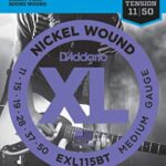 D'Addario EXL115BT XL Medium Balanced Tension Electric Guitar Strings 11-50