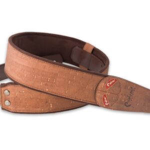 Right-On CORK BR Steady Mojo Guitar Strap-Brown