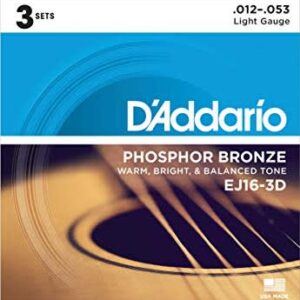 D'Addario EJ16-3D - Phosphor Bronze LIGHT 12-53 - 3 Pack