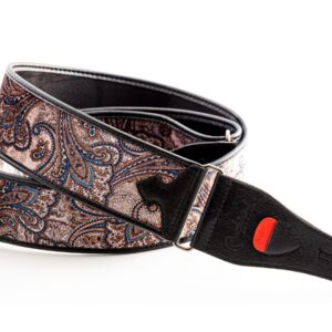 Right-On! Steady Talisman PAISLEY VELVET-60 Brown Guitar Strap