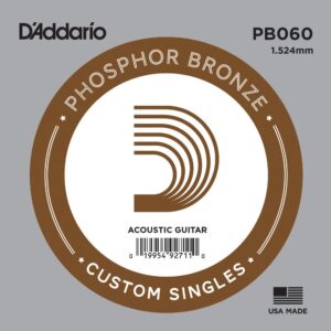 D'Addario PB060 Single - Phosphor Bronze 060