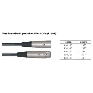 Leem CML-20 20ft Low Z Microphone Cable