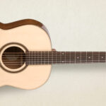 Simon & Patrick 033706 Woodland Folk Spruce HG QIT Acoustic/Electric Guitar-Ideal for fingerstyle players, the mid-range frequencies and tonal qualities is in large part due to its smaller body size. Featuring all solid wood and a brilliant high-gloss