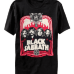 Black Sabbath-Red Flames T-Shirt (Medium)