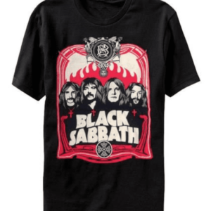 Black Sabbath-Red Flames T-Shirt (Medium)