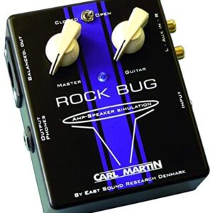 Carl Martin 'Rock Bug'-You get the feeling that you are playing through a good tube amp. Just plug your guitar (with or without pedals) into the unbalanced ¼” input, plug your favourite headphones into the unbalanced ¼” output and off you go!