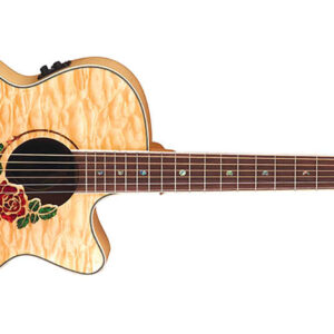 Luna Flora Rose Acoustic/Electric Guitar