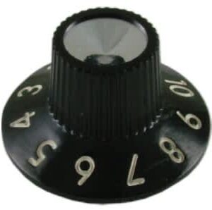 FenderP-K314 Genuine Fender®, Black Skirted Knob for Blackface Amps