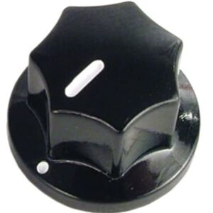 P-K344 Knob - Black, Line, Set Screw, .75" diameter x .50" tall
