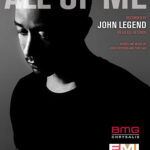 Hal Leonard "All of Me" - John Legend for piano, vocal and guitar 126844-This sheet music features an arrangement for piano and voice with guitar chord frames, with the melody presented in the right hand of the piano part as well as in the vocal