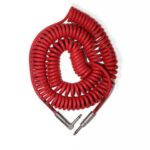Bullet BC-30CCR 30ft Coil Cable-Red-Straight/Angle Connectors