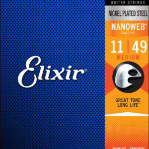 Elixir 12102  Nanoweb Nickel Plated Steel Super Light 11-49 Electric Strings